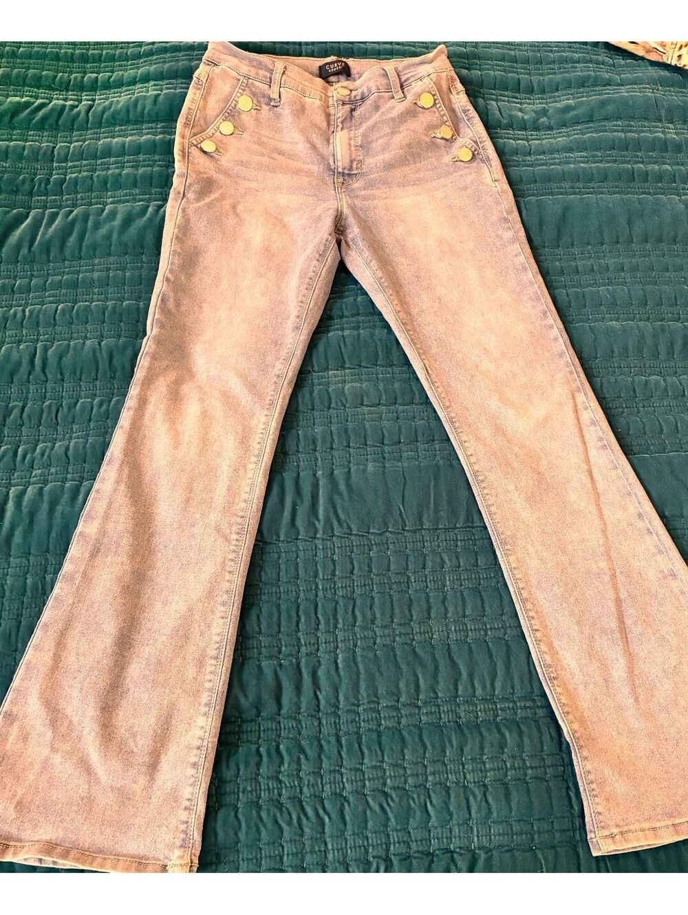Curve Appeal Women’s Light Wash Blue Denim Bootcut Size 6/28, #0008